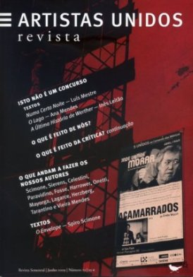 Artistas Unidos Magazine, edition 4, in which the play 'The Lake' was published, 2009.